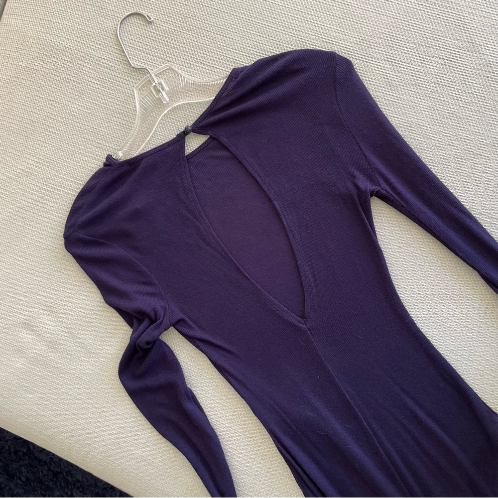 Navy blue long sleeve bodysuit